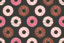 Donuts Pattern Background