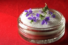 Glass Container With White Sugar