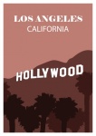 Plakat podróżniczy Hollywood w Kaliforni