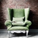 Overstuffed Green Chair
