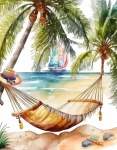 Summer hammock poster