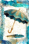 Vintage wiktoriański parasol i długopis
