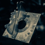 Old metal sundial