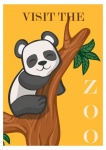 Panda Zoo Travel Poster