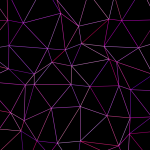 Purple gradient lines triangle mesh