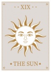 Sluneční tarotová karta plakát