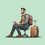 Traveler And Luggage
