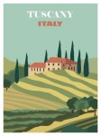 Cartaz de viagem Toscana Itália