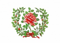Arc de coroană de trandafiri vintage