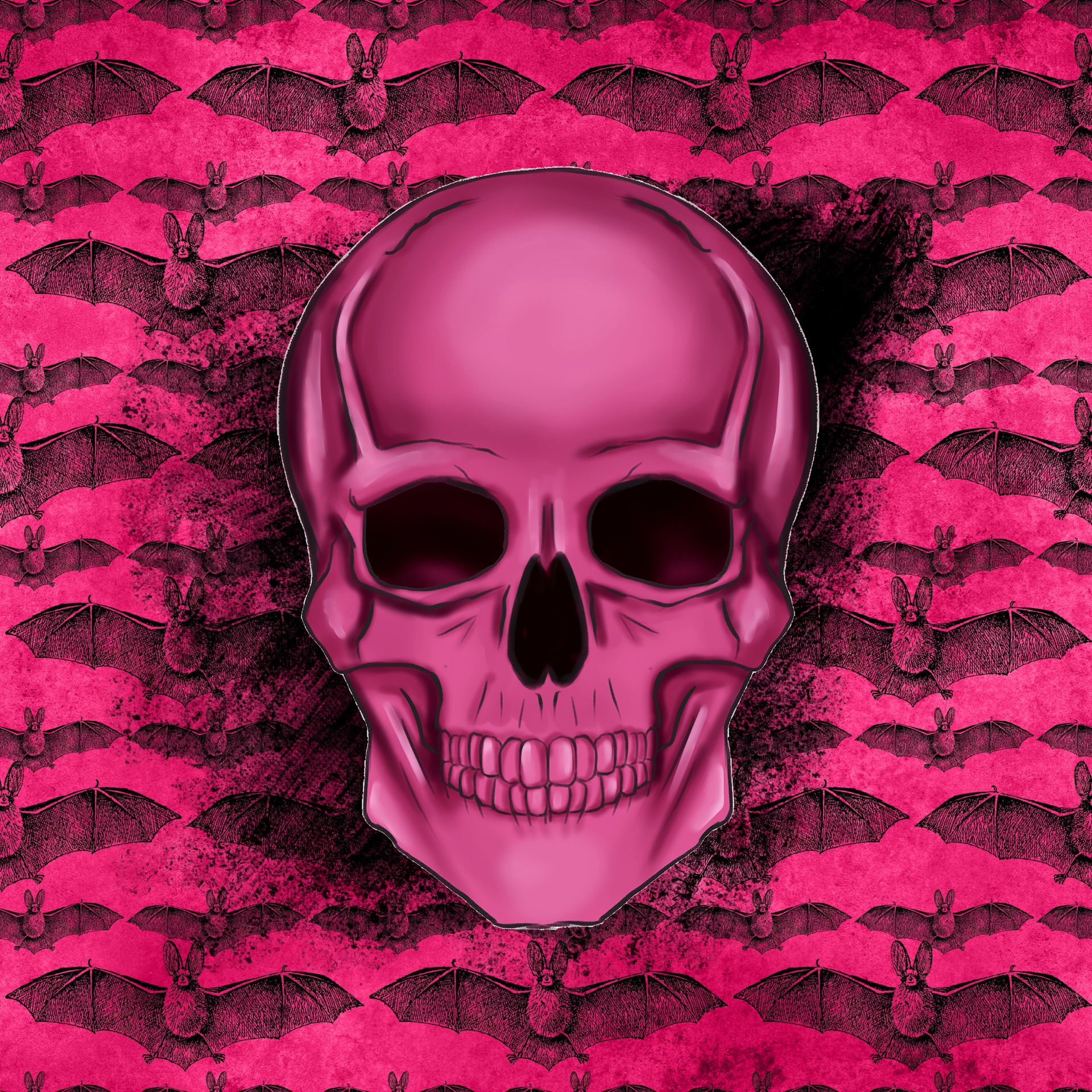 Pink Halloween Skull Skeleton Free Stock Photo - Public Domain Pictures