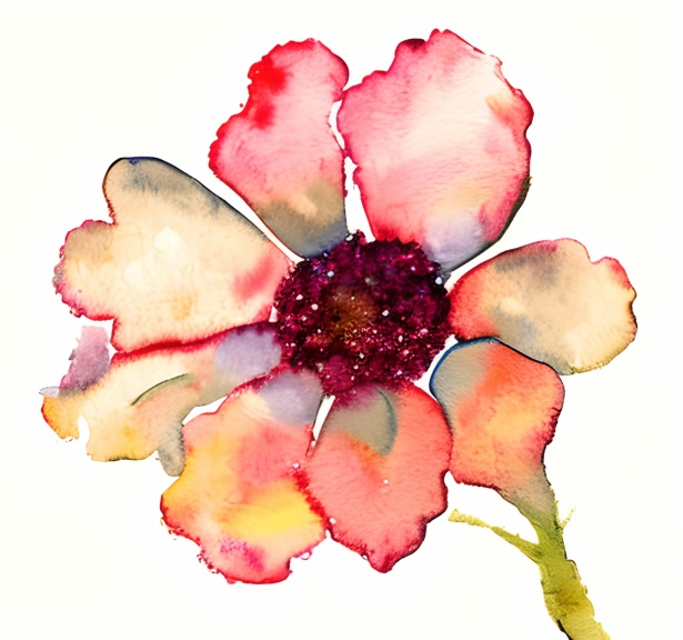Single Watercolor Flower Free Stock Photo - Public Domain Pictures