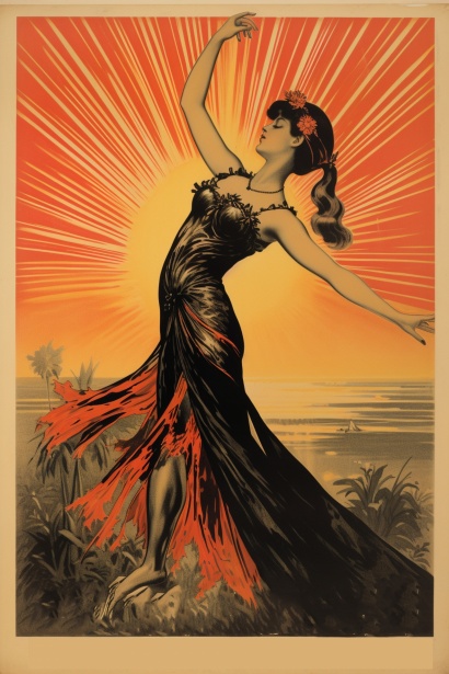 Poster Vintage Woman Dance Free Stock Photo - Public Domain Pictures