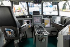 Boat, patrol vessel, pilot cabin