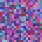 Colcha de cores frias com fundo quadrado