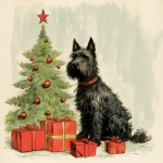 Vánoční pes Scottie