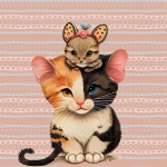 Ilustración de gato y ratón