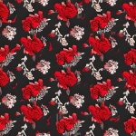 Red and Black floral background