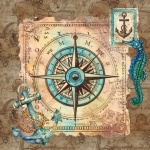 Vintage Compass Nautical