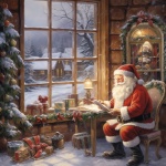 Papá Noel leyendo