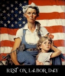 Cartel del Día del Trabajo Americano