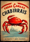 Vintage seafood restaurant poster