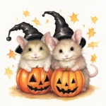 Halloween Hamster Jack-o-lantern