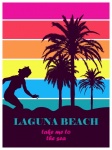 Laguna Beach zonsondergang poster