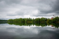 Озеро, водоем, отражение