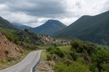 Landscape, village, mountain road