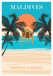 Poster di viaggio tropicale delle Maldiv
