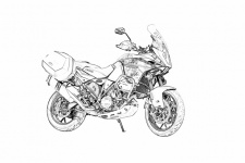 Motore, moto KTM 1090, disegno