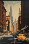 Poster retro al orașului New York