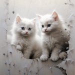 Podium Of Joy White Kittens