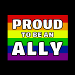 Hrdý Ally LGBT práva gayů