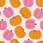 Pumpkins Colorful Pattern Backdrop