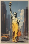Statue Of Liberty Mock Woman