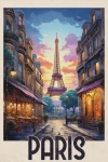 Cartel De Viaje París Francia