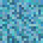 Turquoise blue square quilt