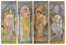 Donna d'epoca Art Nouveau