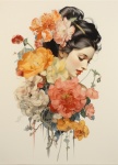 Ilustração floral vintage
