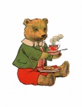 Ursinho de ilustração vintage