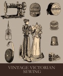 Artă de cusut victoriană de epocă