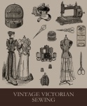 Artă de cusut victoriană de epocă