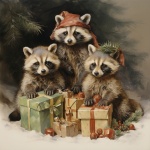 Cartão de Natal da Vida Selvagem