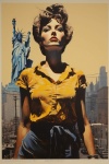 Woman and the Statue of Liberty