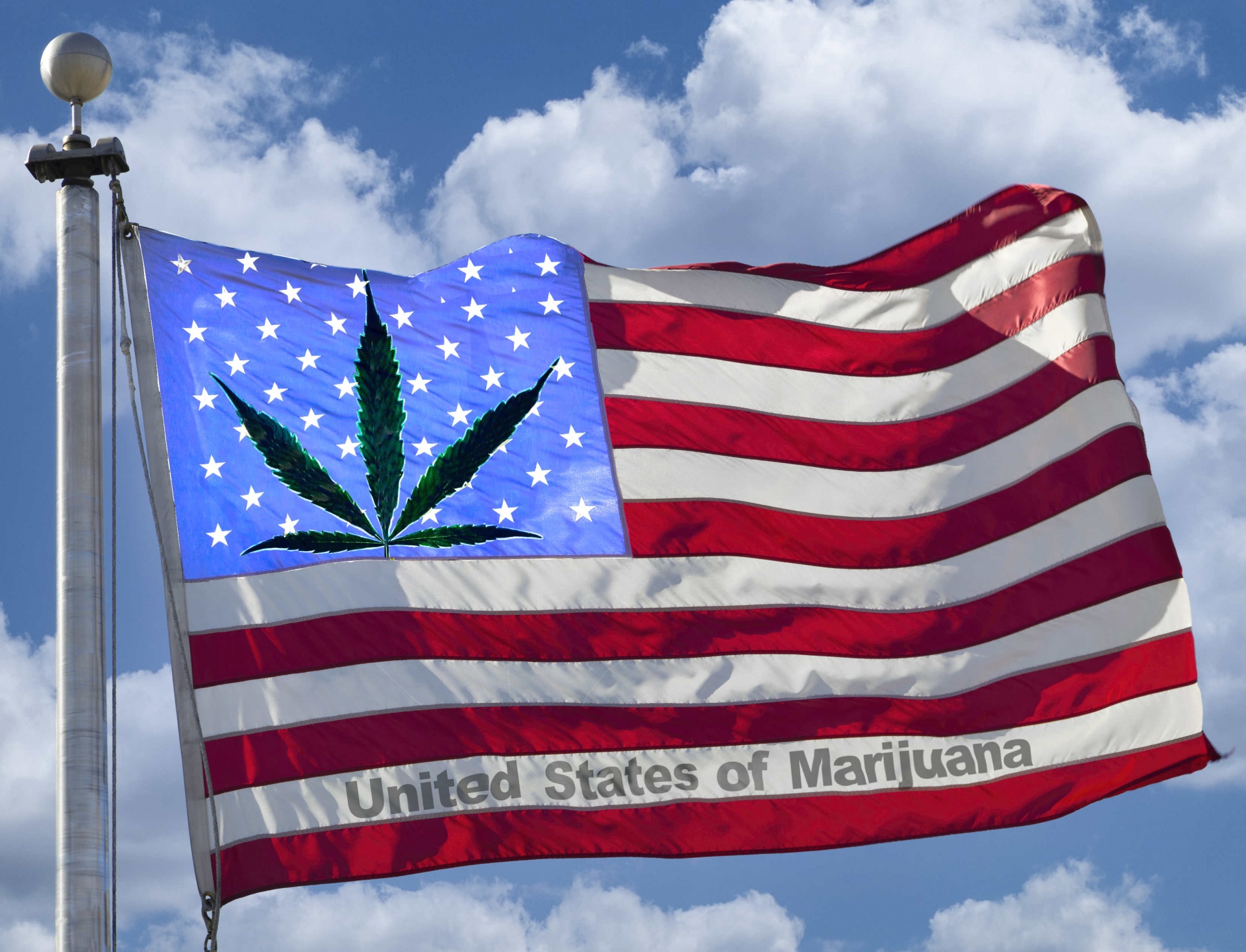 Cannabis Leaf On American Flag Free Stock Photo - Public Domain Pictures