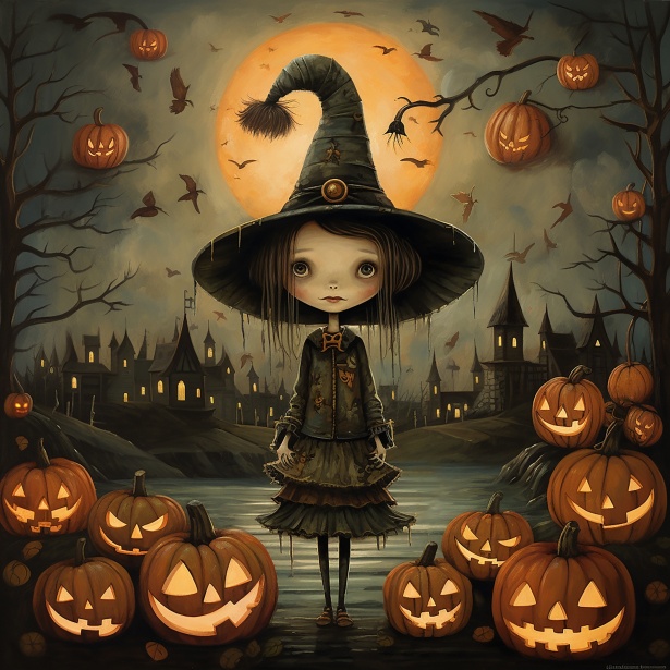 Bruxa fofa de Halloween Foto stock gratuita - Public Domain Pictures