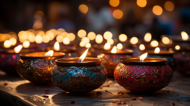 Lumières de Diwali Photo stock libre - Public Domain Pictures