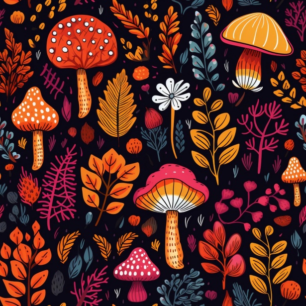 Autumn Doodle Seamless Pattern Free Stock Photo - Public Domain Pictures