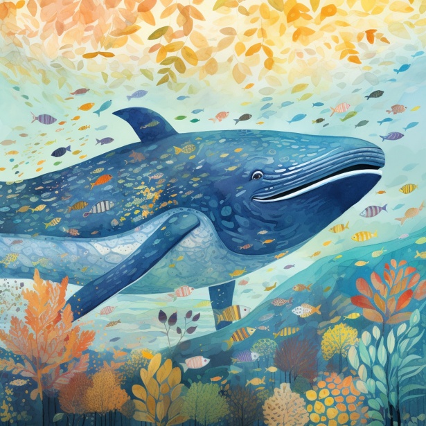 Whale Digital Art Illustration Free Stock Photo - Public Domain Pictures